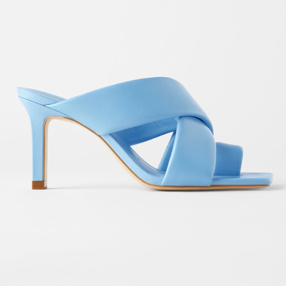 PADDED LEATHER HEEL SANDALS