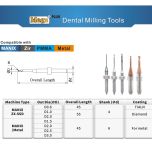 compatible milling bur with manix