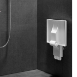 XSA-B360 Stylish height adjustable folding shower seat wall mounted for comfortable shower