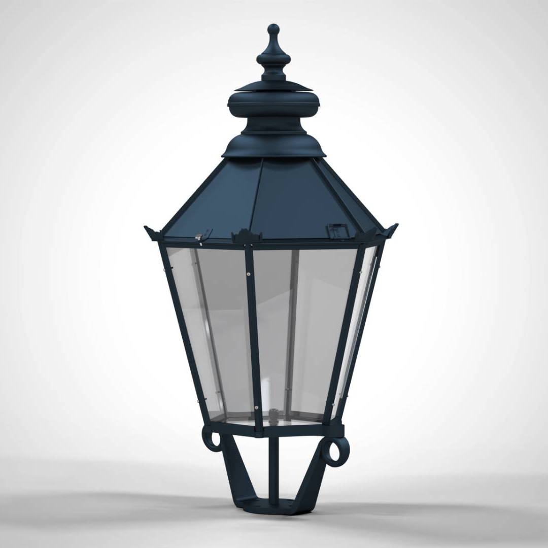 dekorative Aufsatzleuchte - Serie A 5 historische Schinkelleuchte für Mast und Wandarmmontage