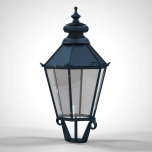 dekorative Aufsatzleuchte - Serie A 5 historische Schinkelleuchte für Mast und Wandarmmontage