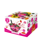 Jelly Popping Boba Cup - Lychee Mango/ Strawberry Peach + Green Tea with Jelly Popping Boba