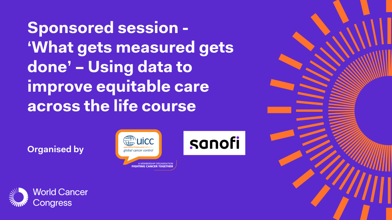Sponsored Session - ‘What gets measured gets done’ – Using data to improve equitable care across the life course