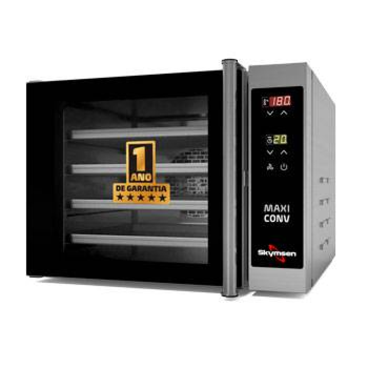MAXICONV SV FORNO TURBO ELÉTRICO COMPACTO, SEM VAPOR COM 4 ASSADEIRAS