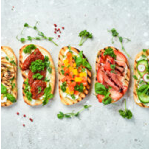 Creation of a range of bruschetta toasts