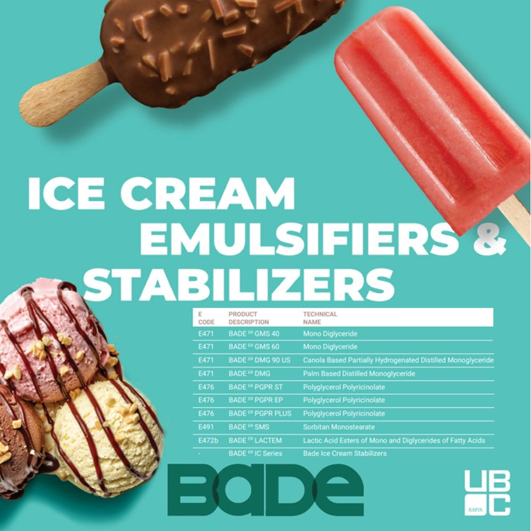 BADE ER ICE CREAM EMULSIFIERS & STABILZERS