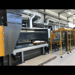 SAVEMA SPA Cyclic Epoxy Resin Line with a production capacity of 30 slabs/hour one face treatment