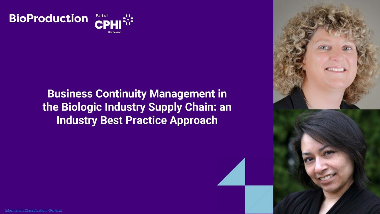 Business Continuity Management in the Biologic Industry Supply Chain: an Industry Best Practice Approach