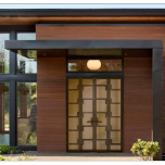 Burnished bronze entry door