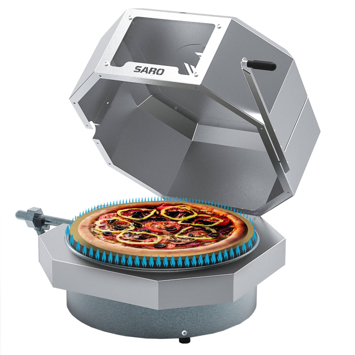 FC40 - Assador de pizza compacto Italiano á gás 40cm