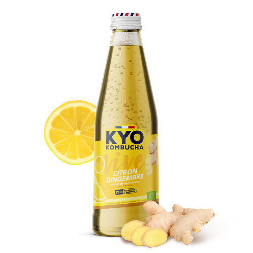 KYO Kombucha VIVE (unpasteurized) | Lemon Ginger
