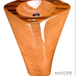 Szkilnik Design Luxury wooden washbasin model Atoll - freestanding one.