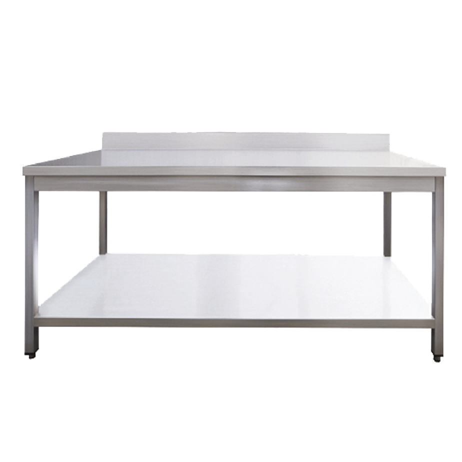 TABLE EN INOX AVEC DOSSERET