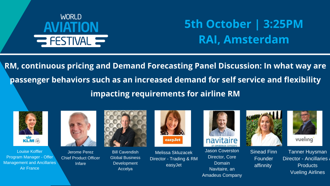 RM, continuous pricing and Demand Forecasting Panel Discussion: In what way are passenger behaviors such as an increased demand for self service and flexibility impacting requirements for airline RM,