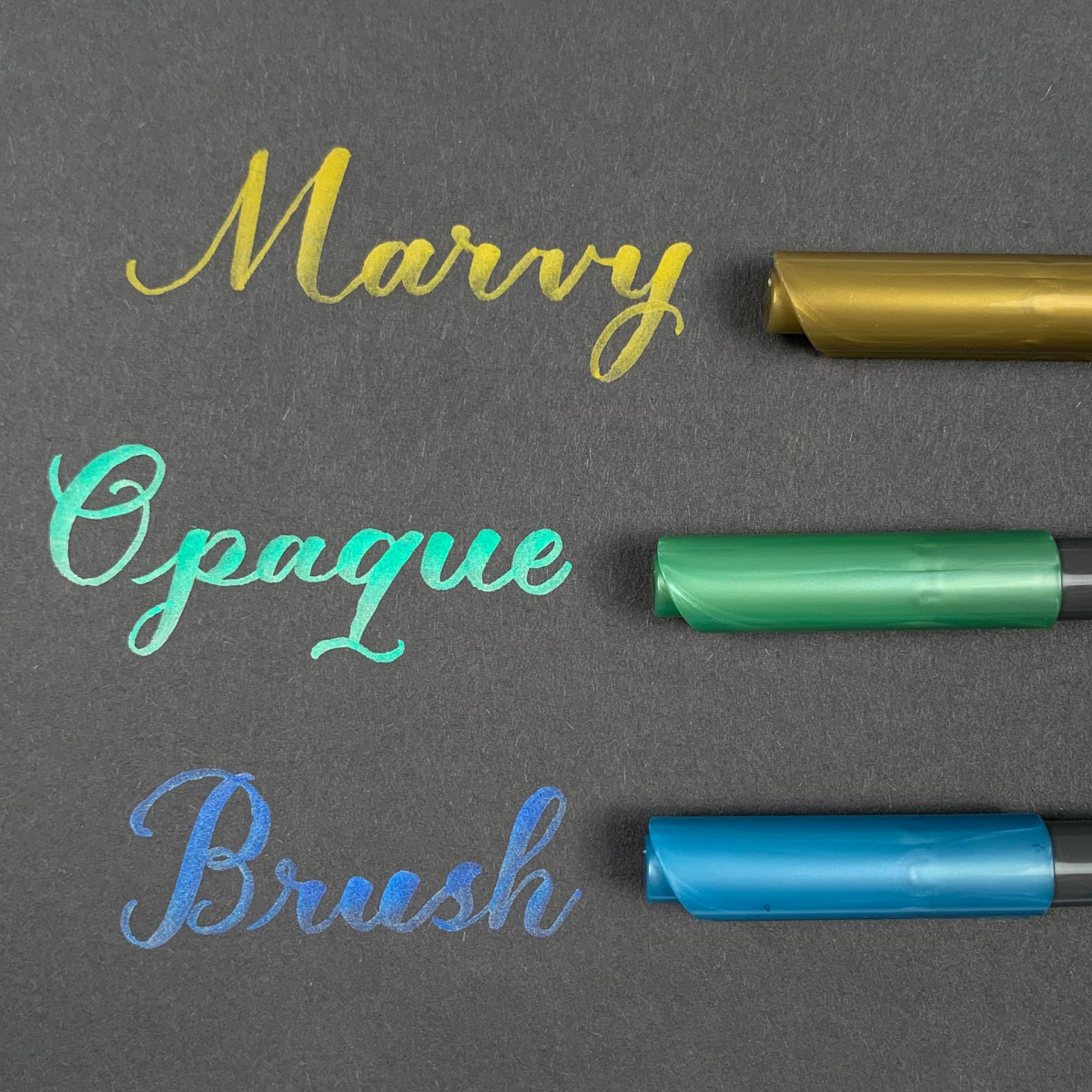 Marvy Uchida Opaque Brush - Metallic Brush Markers