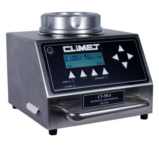 Climet CI-90A Microbial Air Sampler Pharmaceutical Grade with Built-in Label Printer