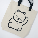 Angry Maneki Neko Tote Bag
