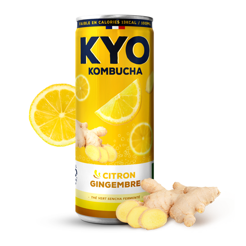 KYO KOMBUCHA | LEMON GINGER | CAN