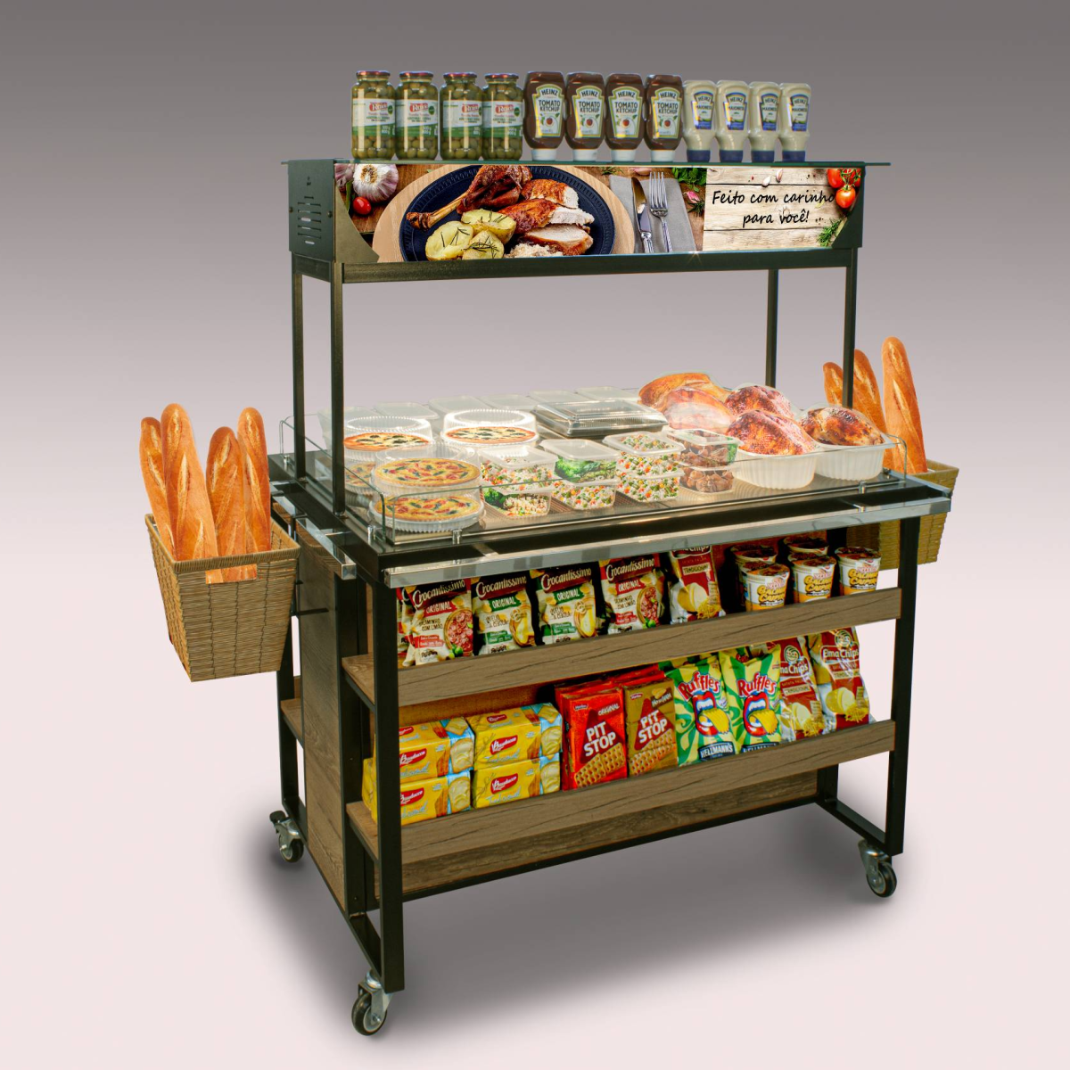 Carrinho Mulltiuso (aquecido, refrigerado e neutro)