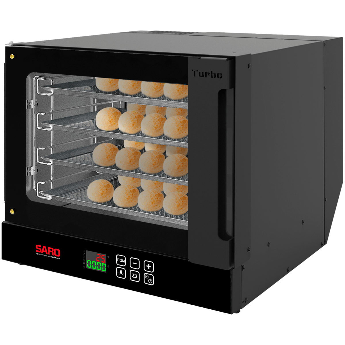 FTD - Assador turbo elétrico digital á vapor com 4 esteiras 127V ou 220V