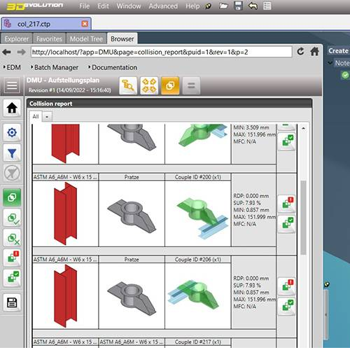 Détection des collisions : 3D_Evolution DMU Inspector, le nouvel outil de vérification et prévention des modifications coûteuses