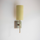 Reduced Depth Single Stem Wall Light with Silk