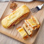 Gamme de suisses salés : Poulet à la Mexicaine, Pesto & chèvre frais, Cheddar & oignons frits, Lardons & emmental