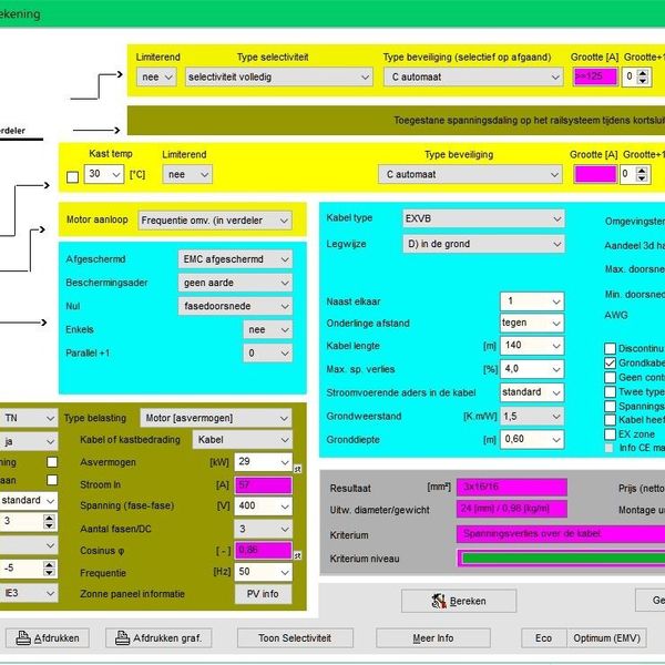 Kabelberekening met Kabel++