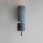 Reduced Depth Single Stem Wall Light with Silk