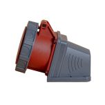 Power CEE opbouw wandcontactdoos 5-polig 32A IP67 rood