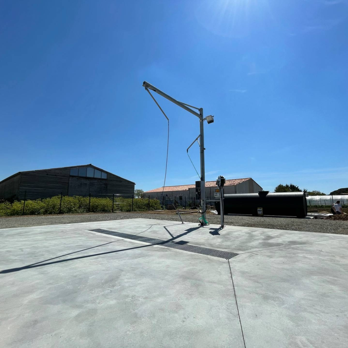 Aire de lavage et remplissage du pulvérisateur