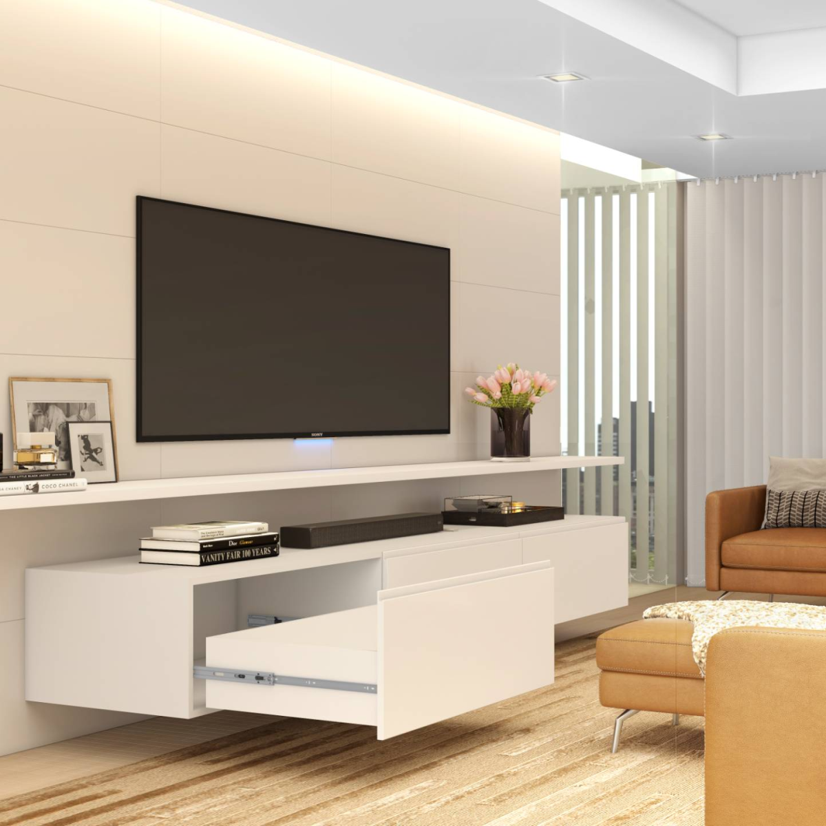 Corrediça Telescópica TT45 Slowmotion