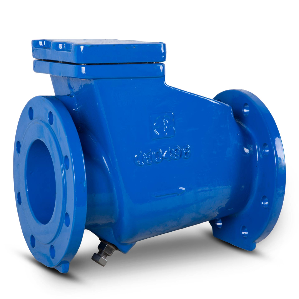 Ductile iron swing check valves with rubber covered disc PN 10 and 16