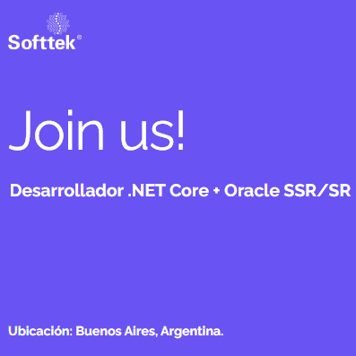 Desarrollador .Net Core + Oracle SSR/SR