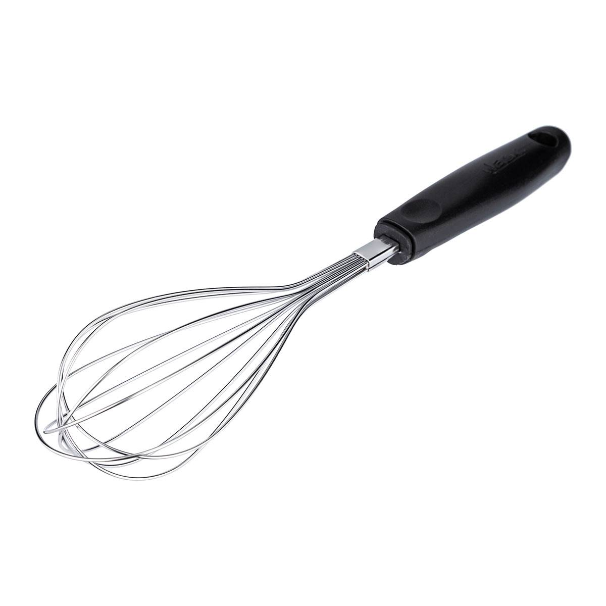 Batedor Fouet Fios de Aço Inox 28cm cabo Preto