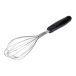 Batedor Fouet Fios de Aço Inox 28cm cabo Preto