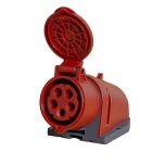 Power CEE opbouw wandcontactdoos 5-polig 16A IP44 rood