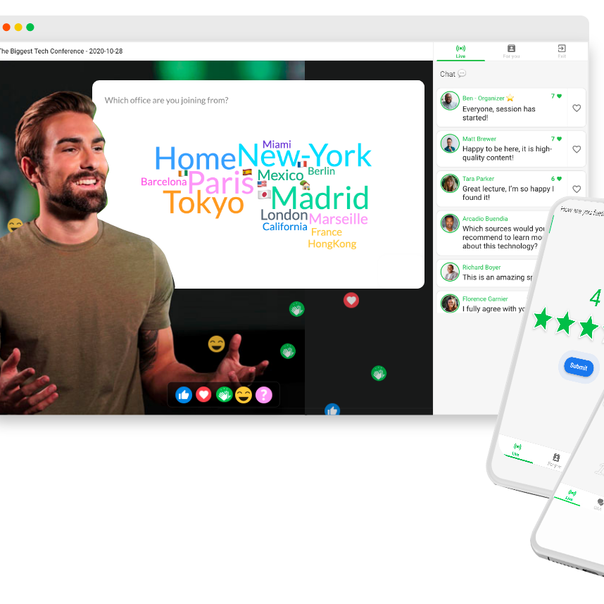 Audience interaction and gamification tools