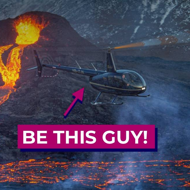 WIN a helicopter ride over Iceland's new volcano!!