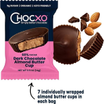Chocxo Dark Chocolate Almond Butter Cups - 60% Cacao