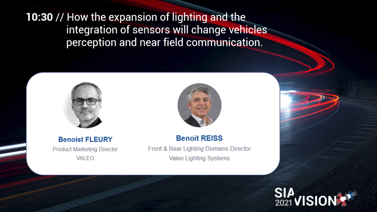 How the expansion of lighting and the integration of sensors will change vehicles perception and near field communication // Benoit REISS & Benoist FLEURY | Valeo