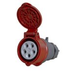 Power CEE contrastekker 5-polig 16A IP44 rood
