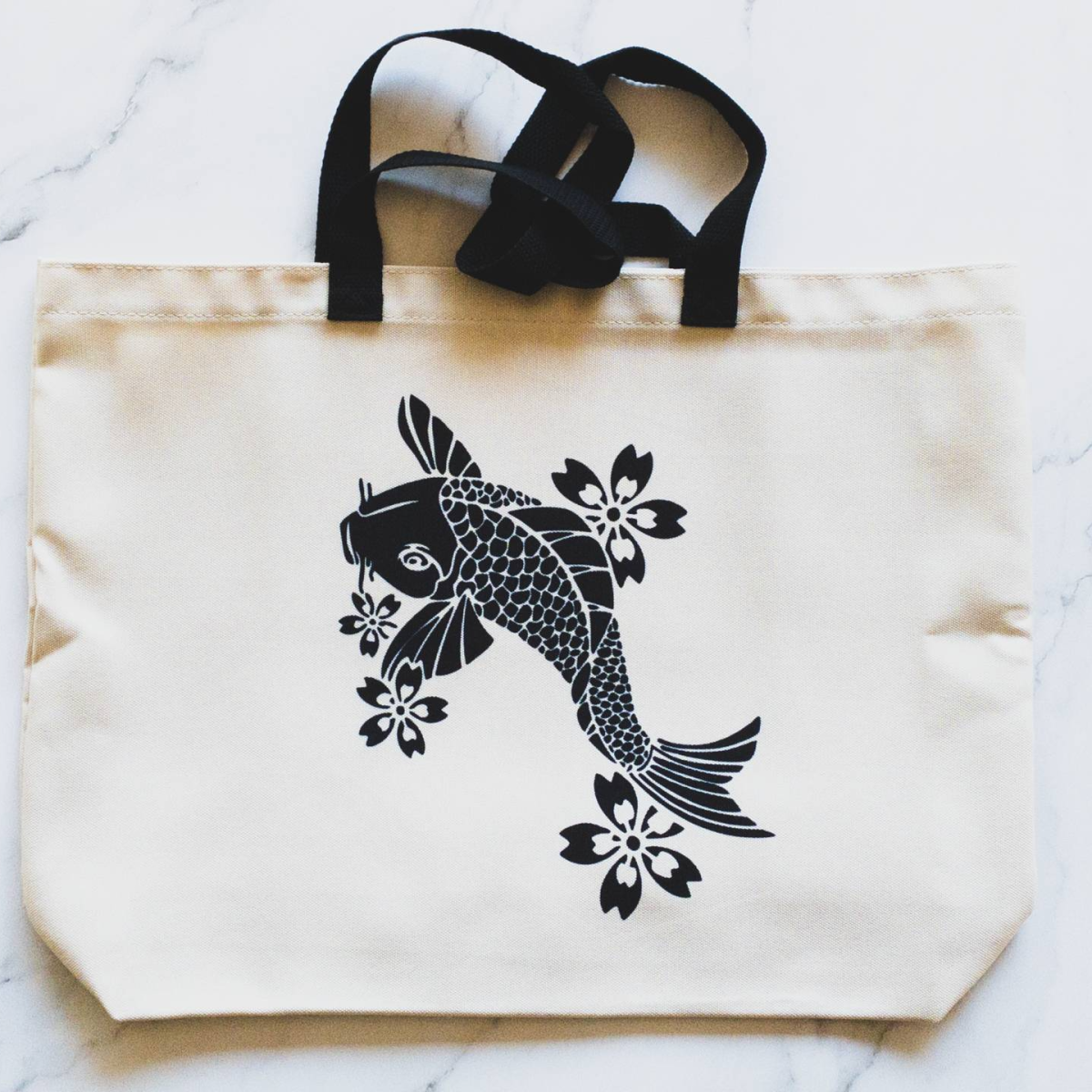 Koi Fish Tote Bag - Large