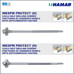 HAMAR® WKSPW Self-drilling screws for fixing sandwich panels onto various substrates