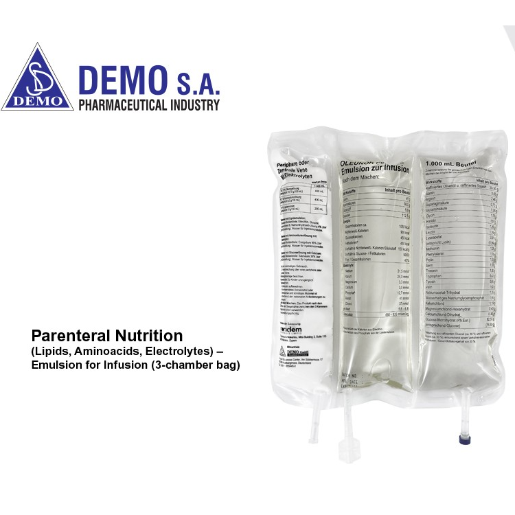 Parenteral Nutrition (Lipids, Aminoacids, Electrolytes) – Emulsion for Infusion (3-chamber bag)