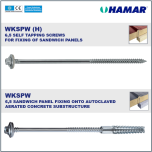 HAMAR® WKSPW Self-drilling screws for fixing sandwich panels onto various substrates