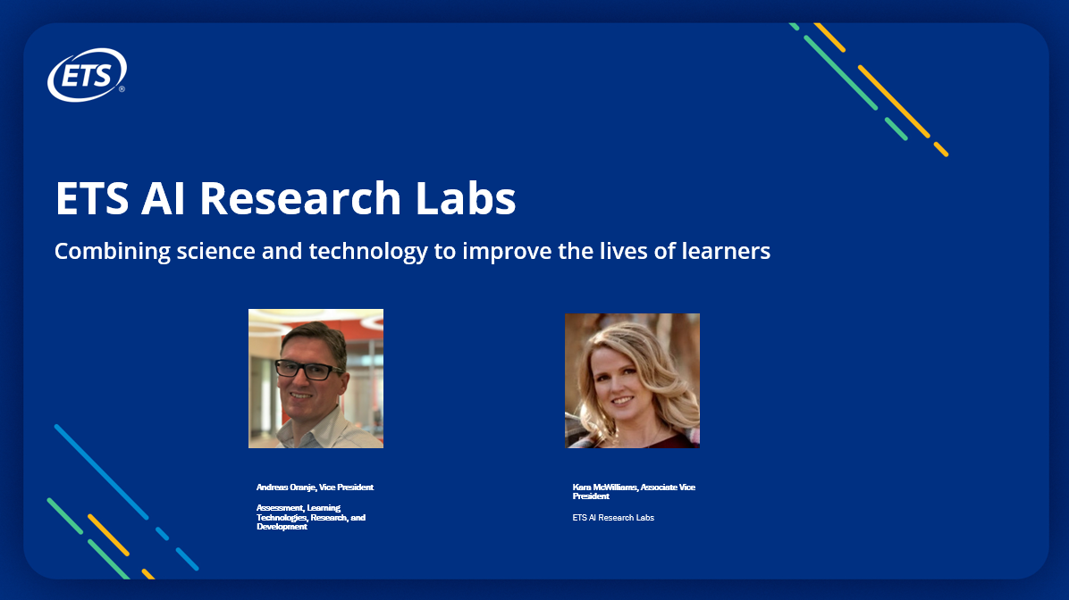 The ETS AI Research Laboratories: combining science and technology to improve the lives of learners