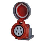 Power CEE opbouw wandcontactdoos 5-polig 32A IP67 rood