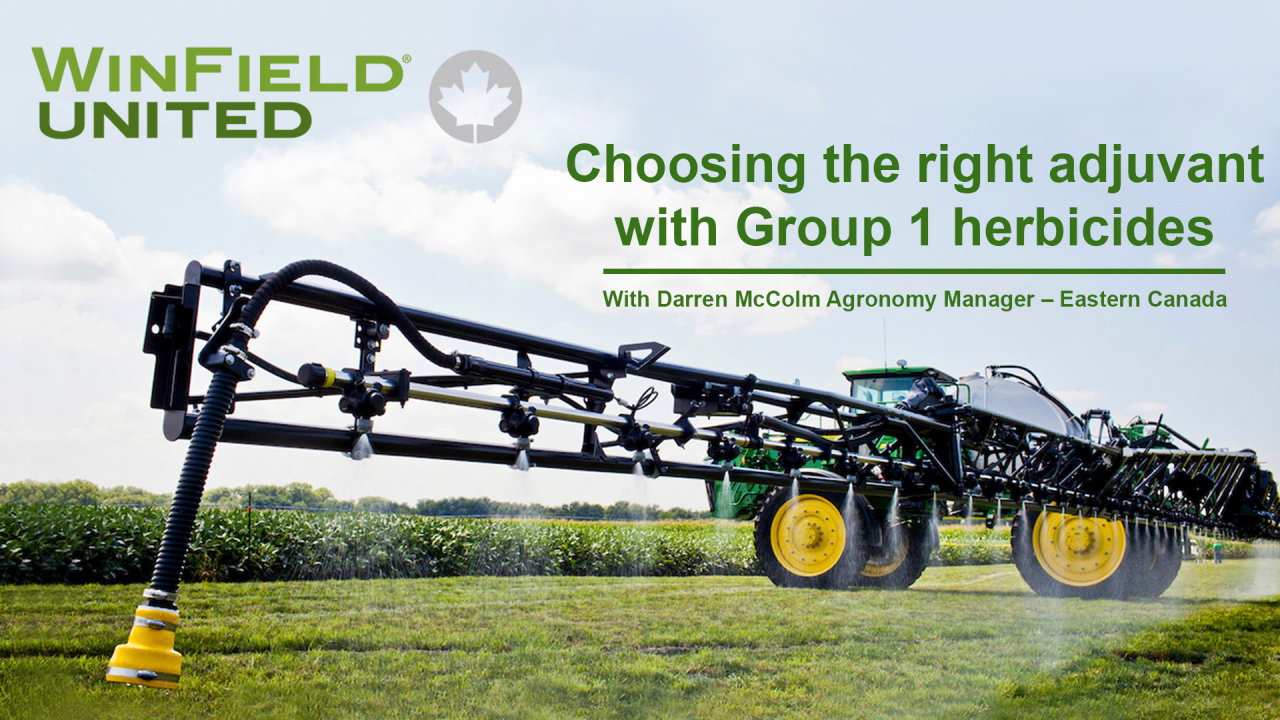 Choosing the Right Adjuvant with Group 1 Herbicides