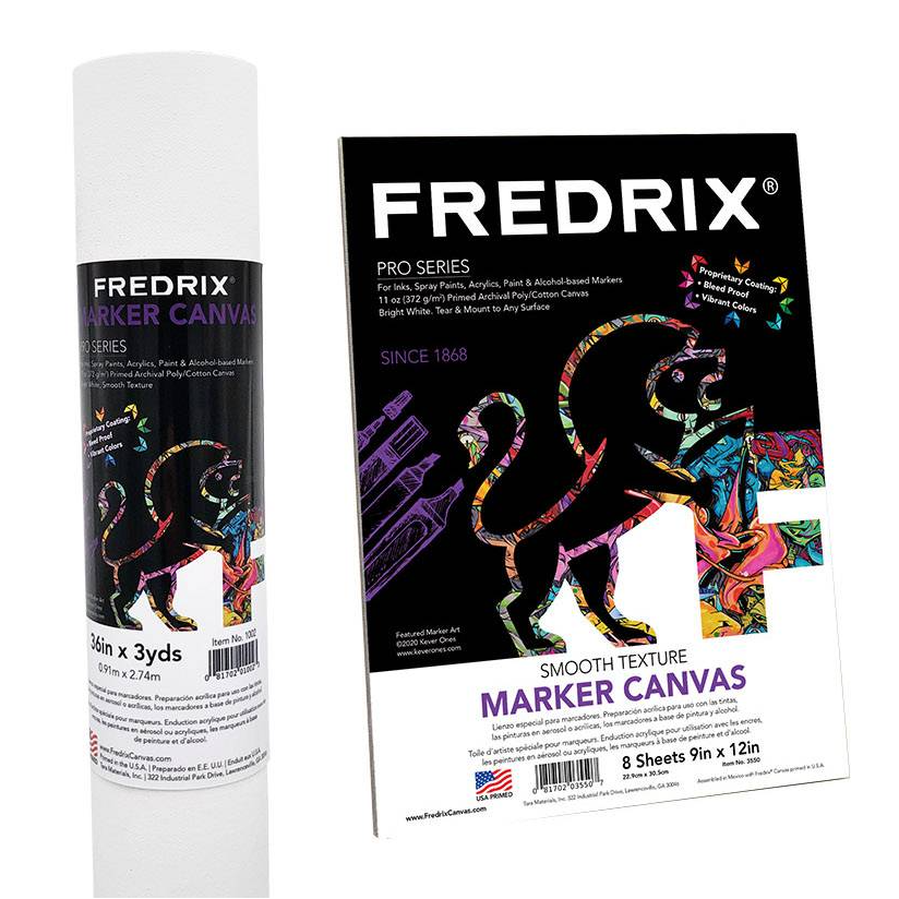 FREDRIX Marker Canvas - Pads and Rolls